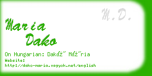 maria dako business card